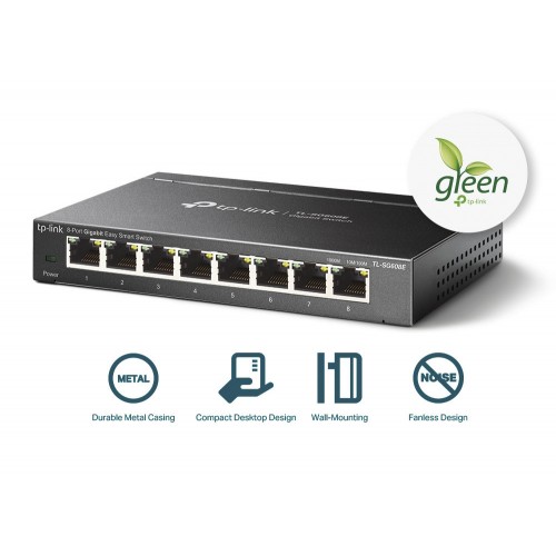 (Open Box) TP-Link TL-SG608E 8-Port Gigabit Easy Smart Switch – Open Box – Switches (photo 2)