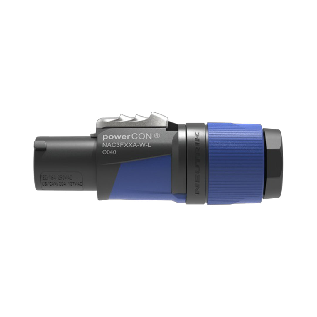 Neutrik 2 Pole 3 Wire AC Power-in Cable Connector - Blue (for 10-16mm diameter cable) – Generic – Neutrik Connectors and Accessories (photo 3)