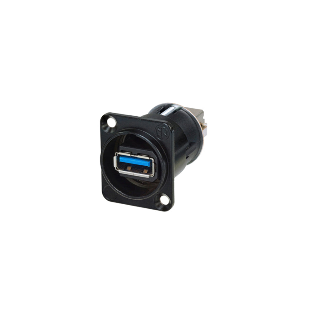 Neutrik Panel Mount USB 3.0 Jack - Feedthrough - Black – Generic – Neutrik Connectors and Accessories