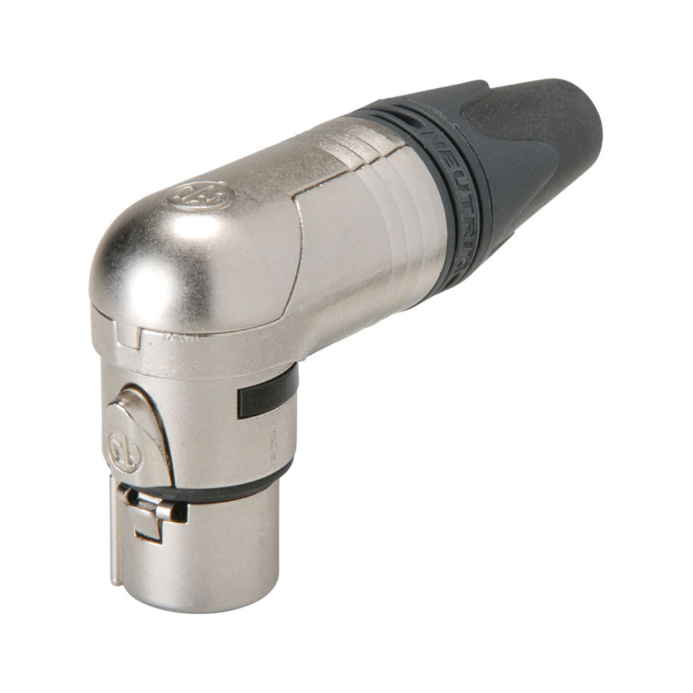 Neutrik 3-Pin XLR Right Angle Female Connector - Nickel with Silver Pins – Generic – Neutrik Connectors and Accessories (photo 2)