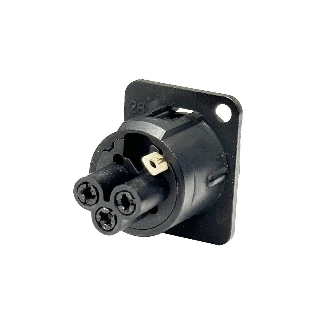 Neutrik 3-pin XLR Male D-cut Panel Mount - Screw-Down – Generic – Neutrik Connectors and Accessories (photo 2)