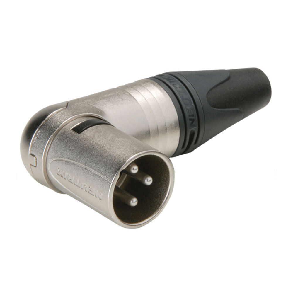 Neutrik 3-Pin XLR Right Angle Male Connector - Nickel with Silver Pins – Generic – Neutrik Connectors and Accessories