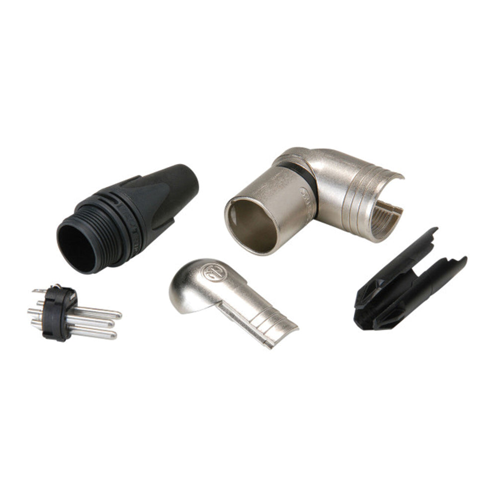 Neutrik 3-Pin XLR Right Angle Male Connector - Nickel with Silver Pins – Generic – Neutrik Connectors and Accessories (photo 3)