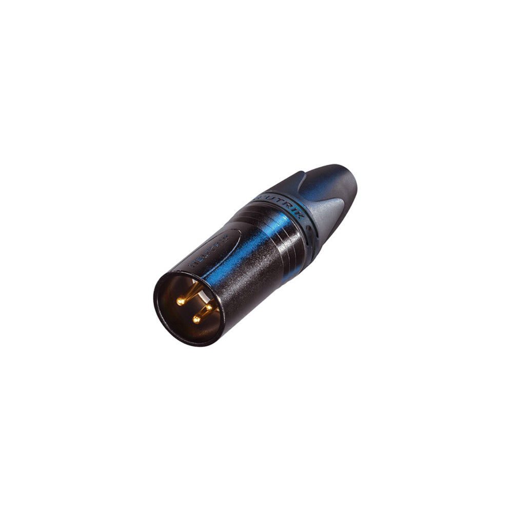 Neutrik 3-Pin XLR Male Connector - Black with Gold Pins – Generic