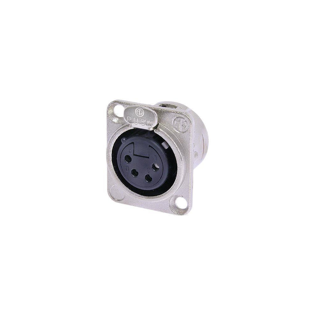 Neutrik DMX 4-pin Female to Solder D-Cut Receptacle – Generic