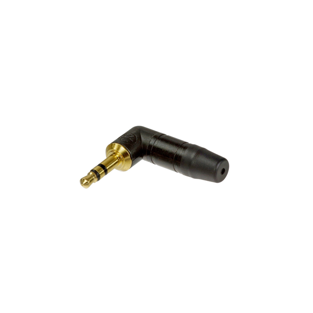 Neutrik 3.5mm Right Angle Stereo Plug - Black with Gold Pins – Generic