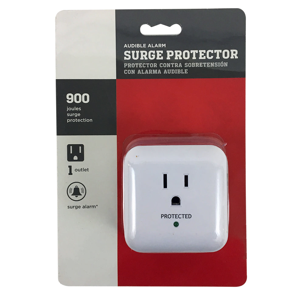 1 Outlet Power Tap - 900J Surge Protection - White – Generic – Power Strips & Surge Protectors (photo 2)