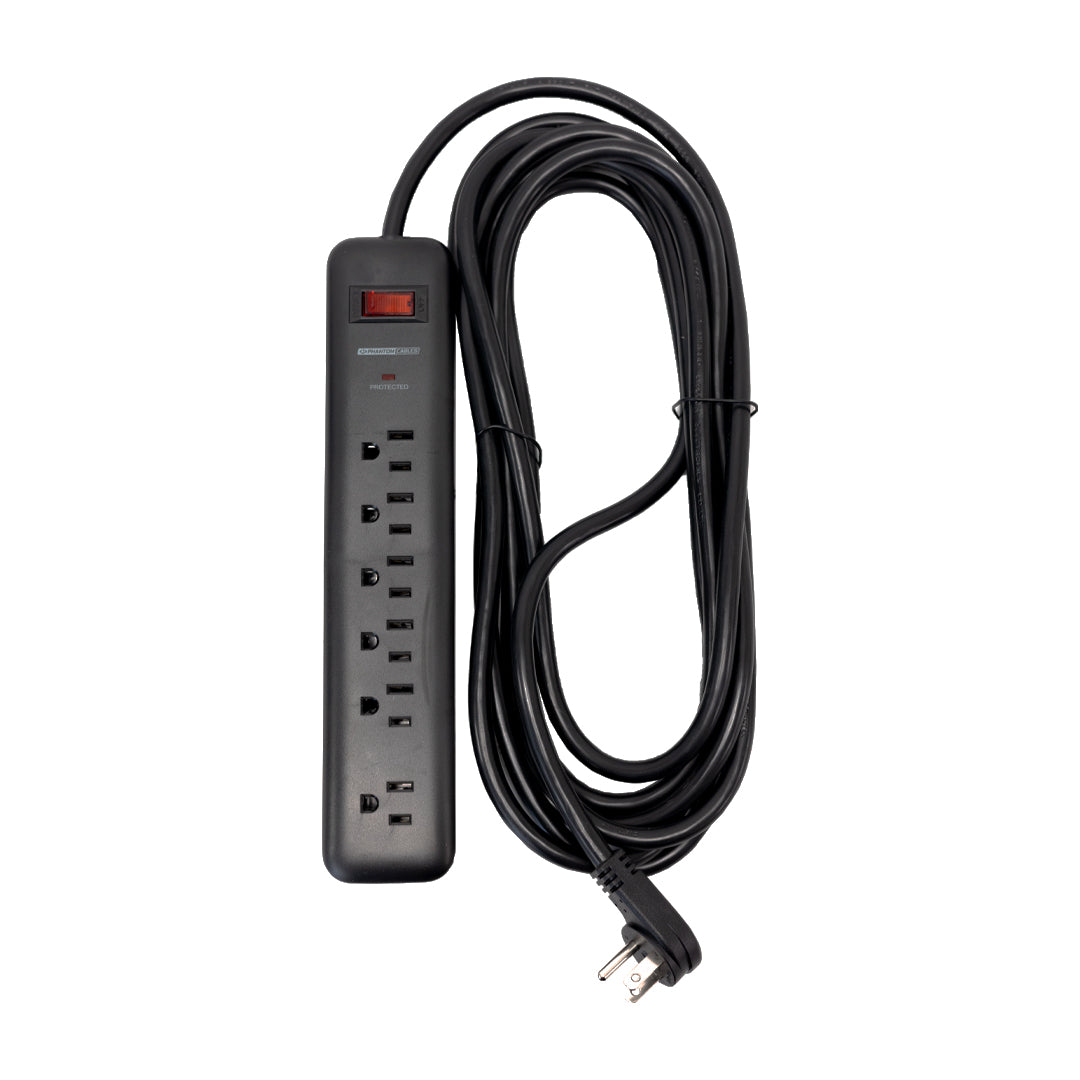 6 Outlet 900J Surge Protector - 45 Degree Angle 5-15P Plug – Circuit Breaker – Generic – Power Strips & Surge Protectors (photo 7)