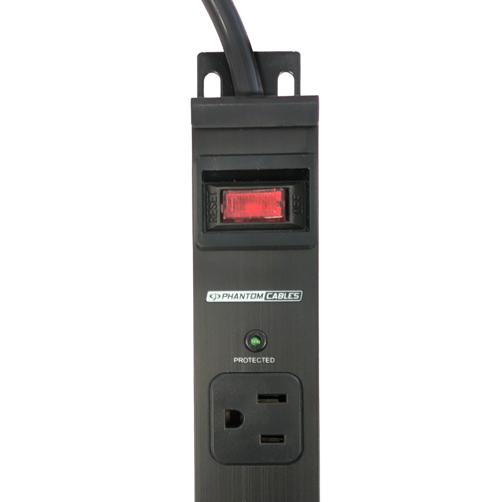 24 Outlet 48 inch Surge Protector 2100J - 6ft Cord 45 Degree Angle Plug, Metal - Black – Generic – Power Strips & Surge Protectors (photo 3)