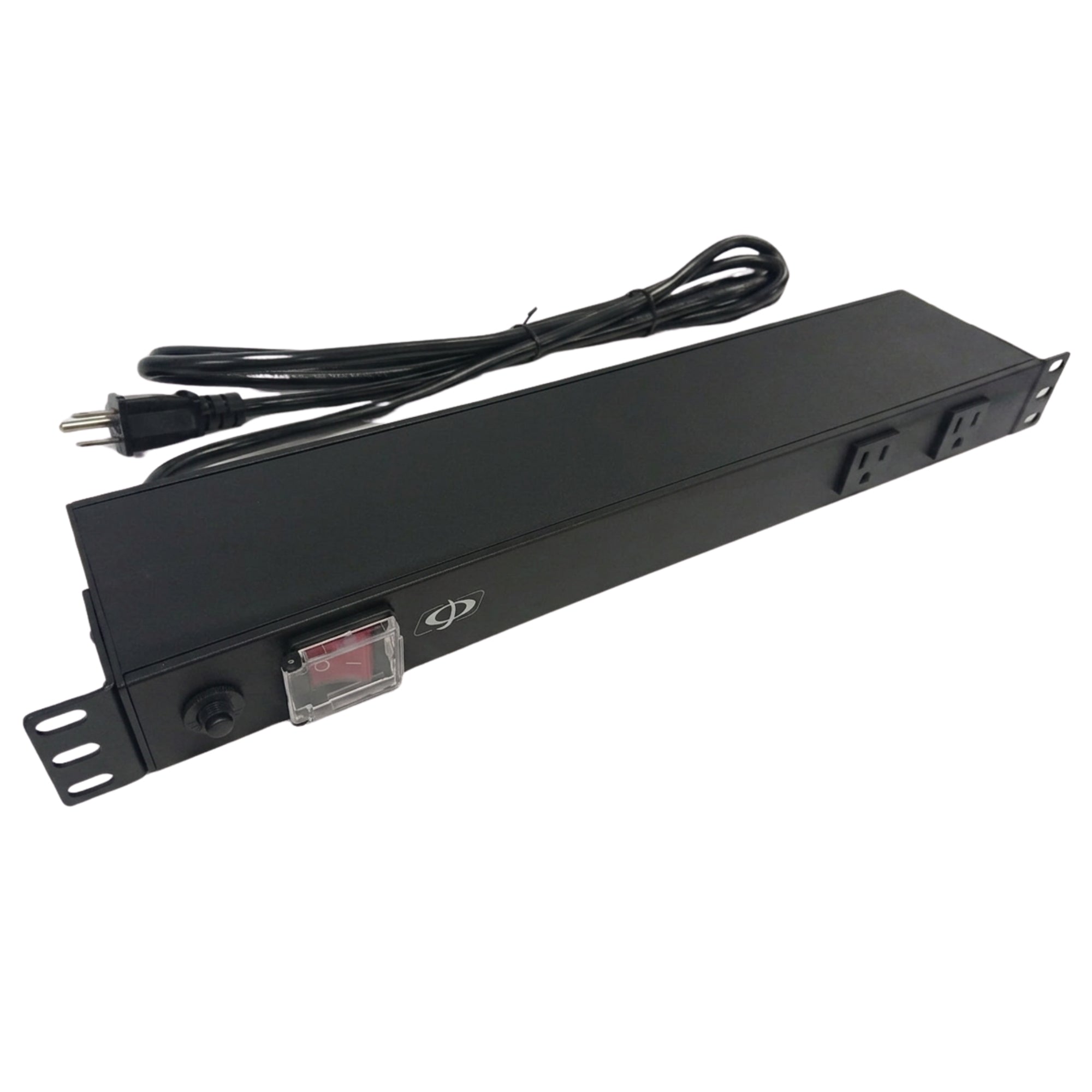 19 Inch Horizontal Rack Mount PDU 8x5-15R Rear 2x5-15R Front With Breaker Switch & 8ft Cord – Generic – Rack Mount Power Strips & Surge Protectors