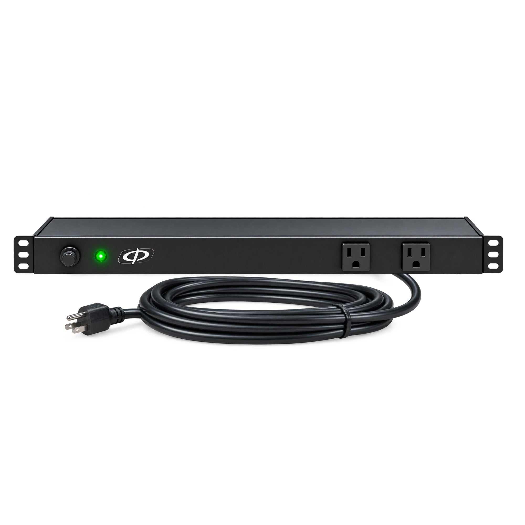 19 Inch Horizontal Rack Mount PDU 12x5-15R Rear 2x5-15R Front With Load Reset & 15ft Cord – Generic – Rack Mount Power Strips & Surge Protectors