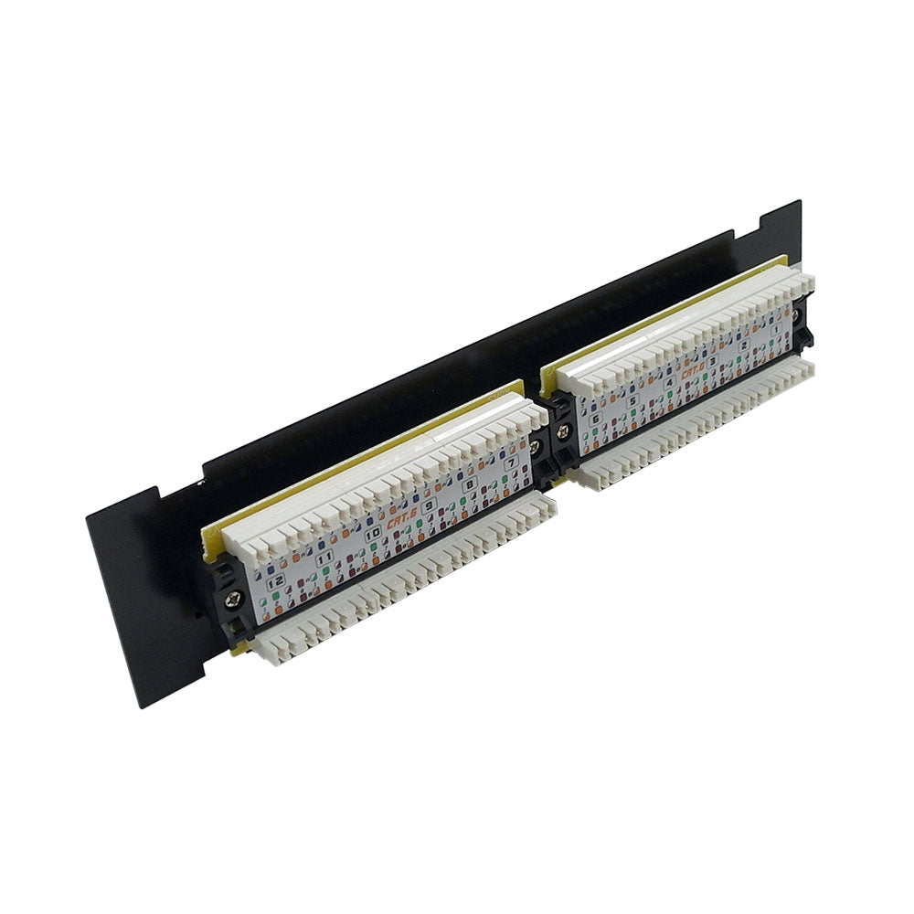 12-Port CAT6 Patch Panel, Self Mount Patch Panel - 110 Punch-Down – Generic – CAT6 Patch Panels (photo 2)