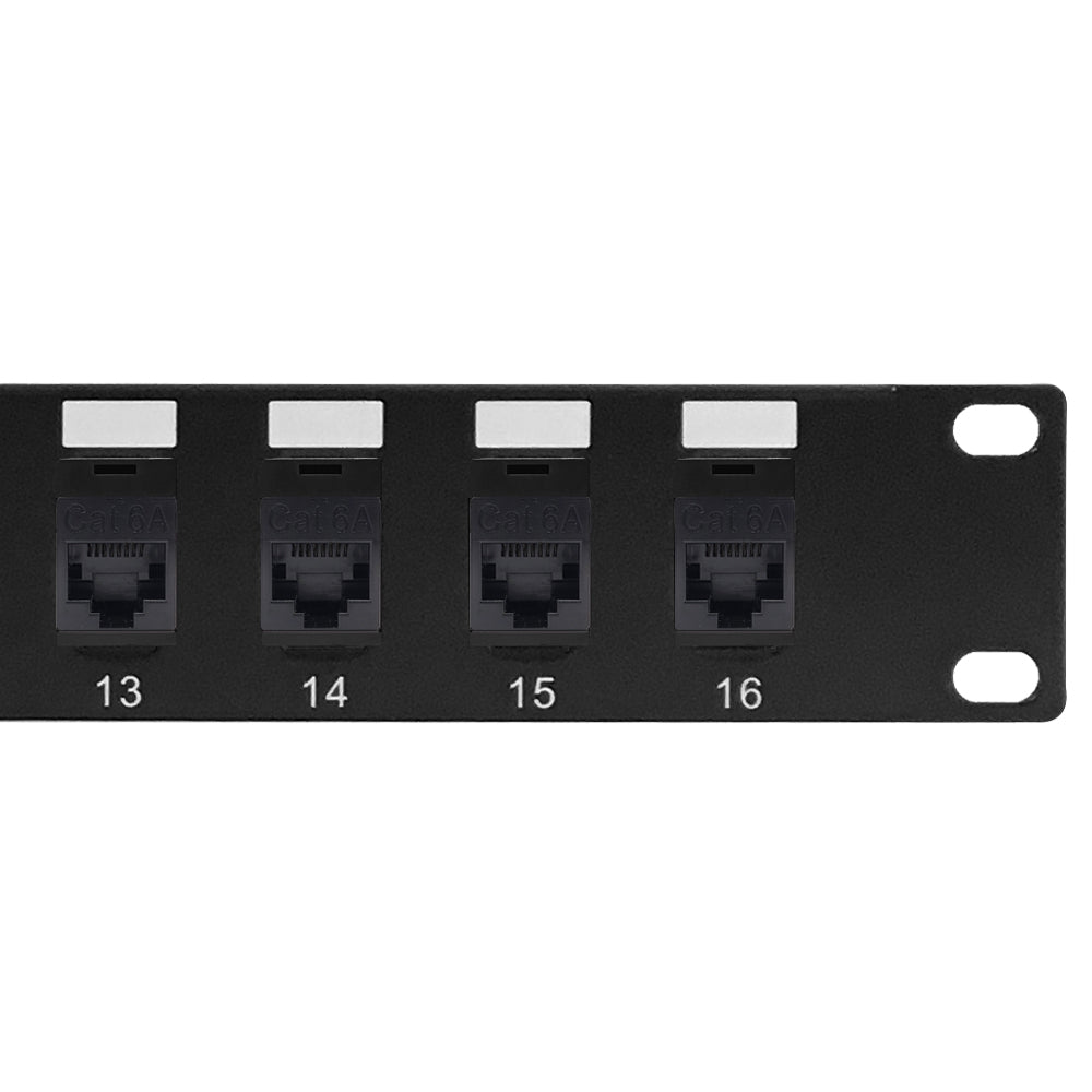 16-Port Cat6a Patch Panel, 19" Rackmount 1U - Pass-Through – Generic – CAT6A Patch Panels (photo 3)