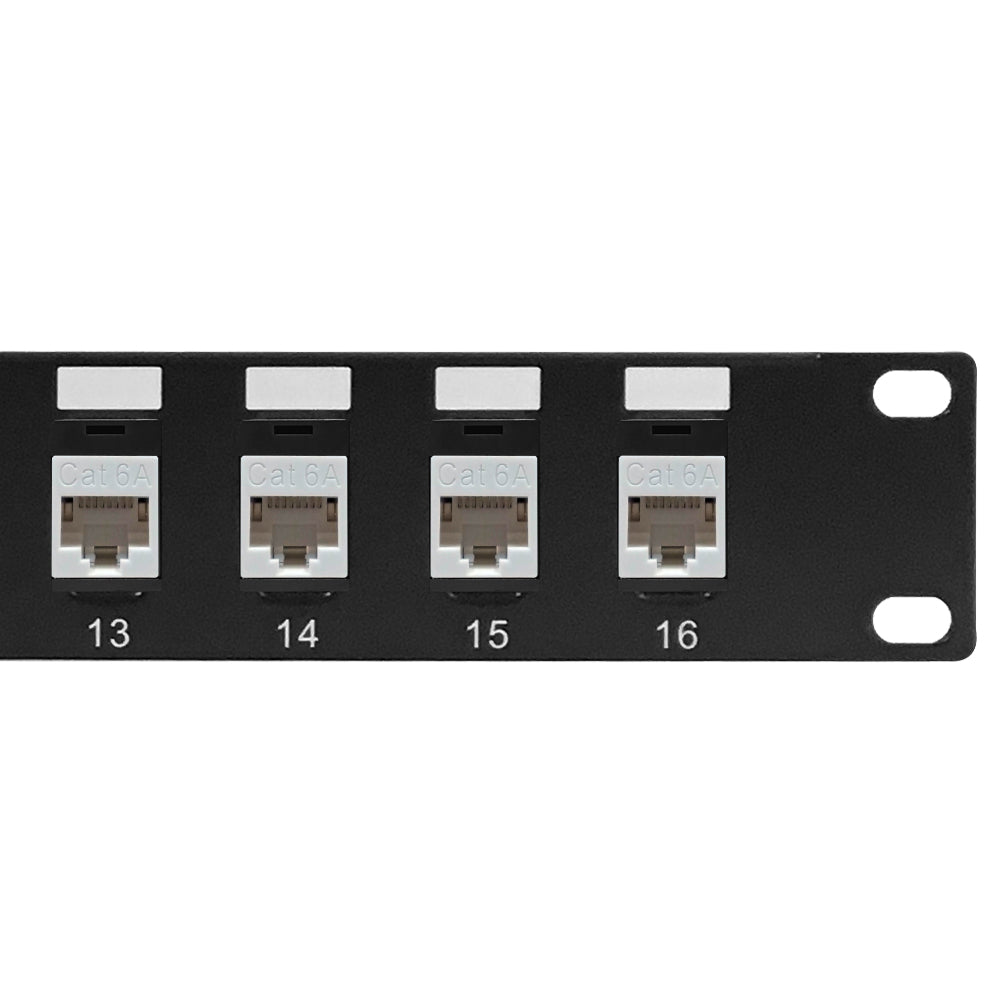 16-Port Cat6a Patch Panel, 19" Rackmount 1U - Pass-Through – Generic – CAT6A Patch Panels (photo 4)