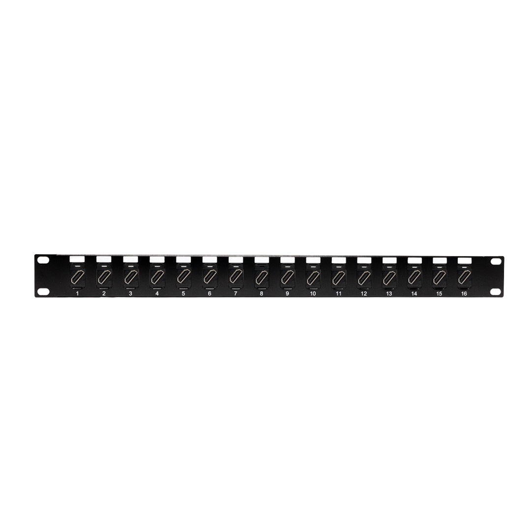 16-Port HDMI patch panel, 19 inch rackmount 1U – Generic