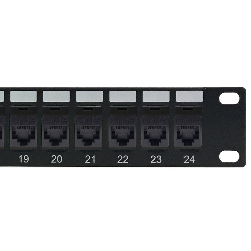 24-Port Cat6a Patch Panel, 19" Rackmount 1U - Pass-Through – Generic – CAT6A Patch Panels (photo 2)