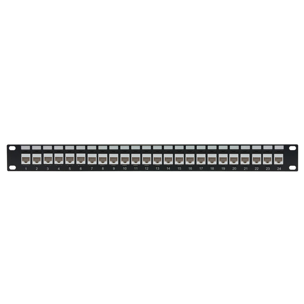 24-Port Cat6a Patch Panel, 19" Rackmount 1U - Pass-Through – Generic – CAT6A Patch Panels (photo 3)
