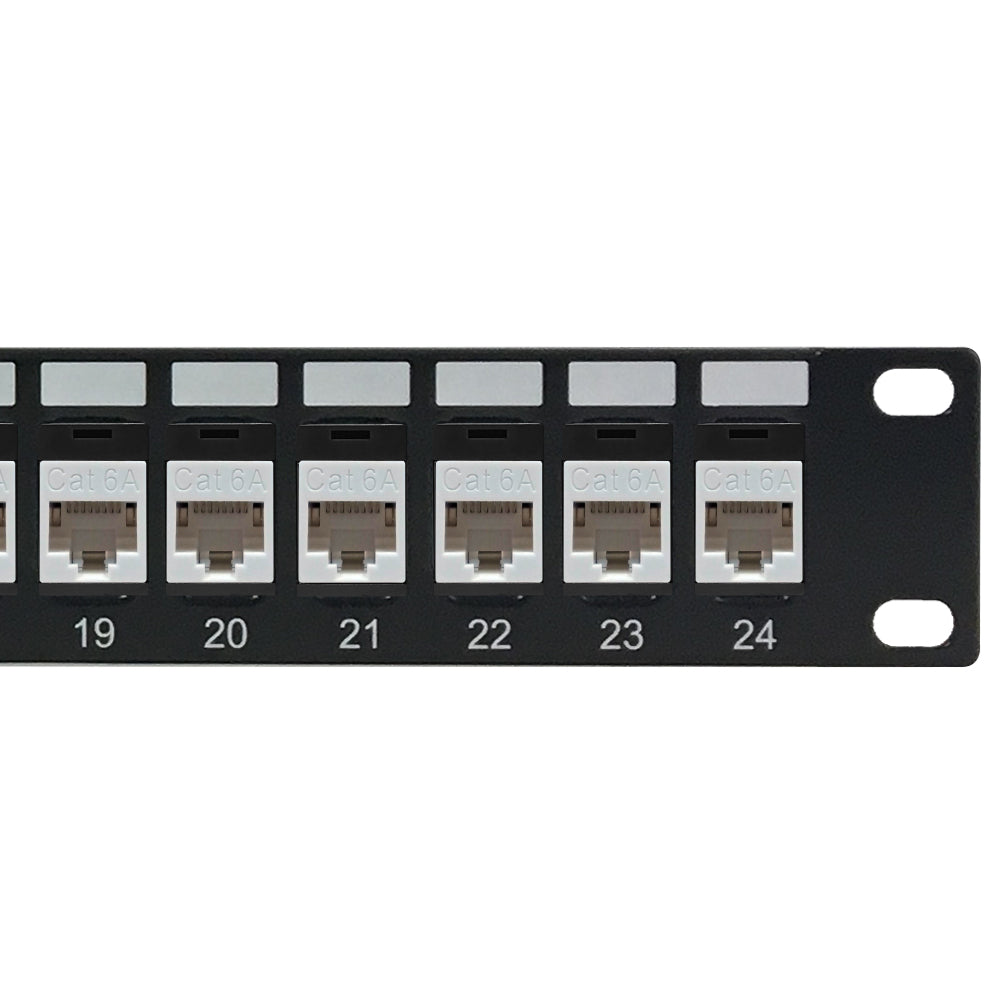 24-Port Cat6a Patch Panel, 19" Rackmount 1U - Pass-Through – Generic – CAT6A Patch Panels (photo 4)