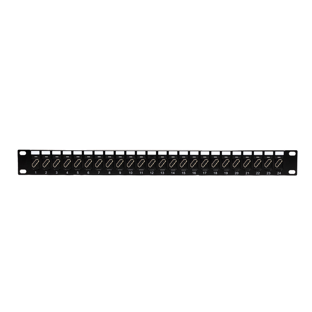 24-Port HDMI patch panel, 19 inch rackmount 1U – Generic