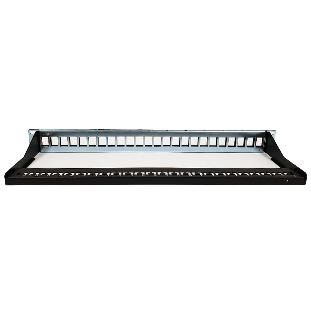 24-port Keystone Patch Panel - 19 inch Rackmount 1U - High Density with Cable Manager - Shielded - Unloaded – Generic – Unloaded Patch Panels (photo 2)