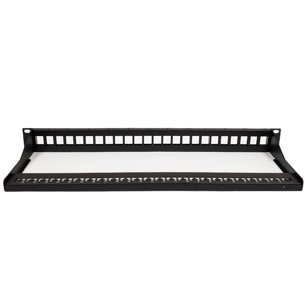 24-port Keystone Patch Panel - 19 inch Rackmount 1U - High Density with Cable Manager - Unshielded - Unloaded – Generic – Unloaded Patch Panels (photo 2)