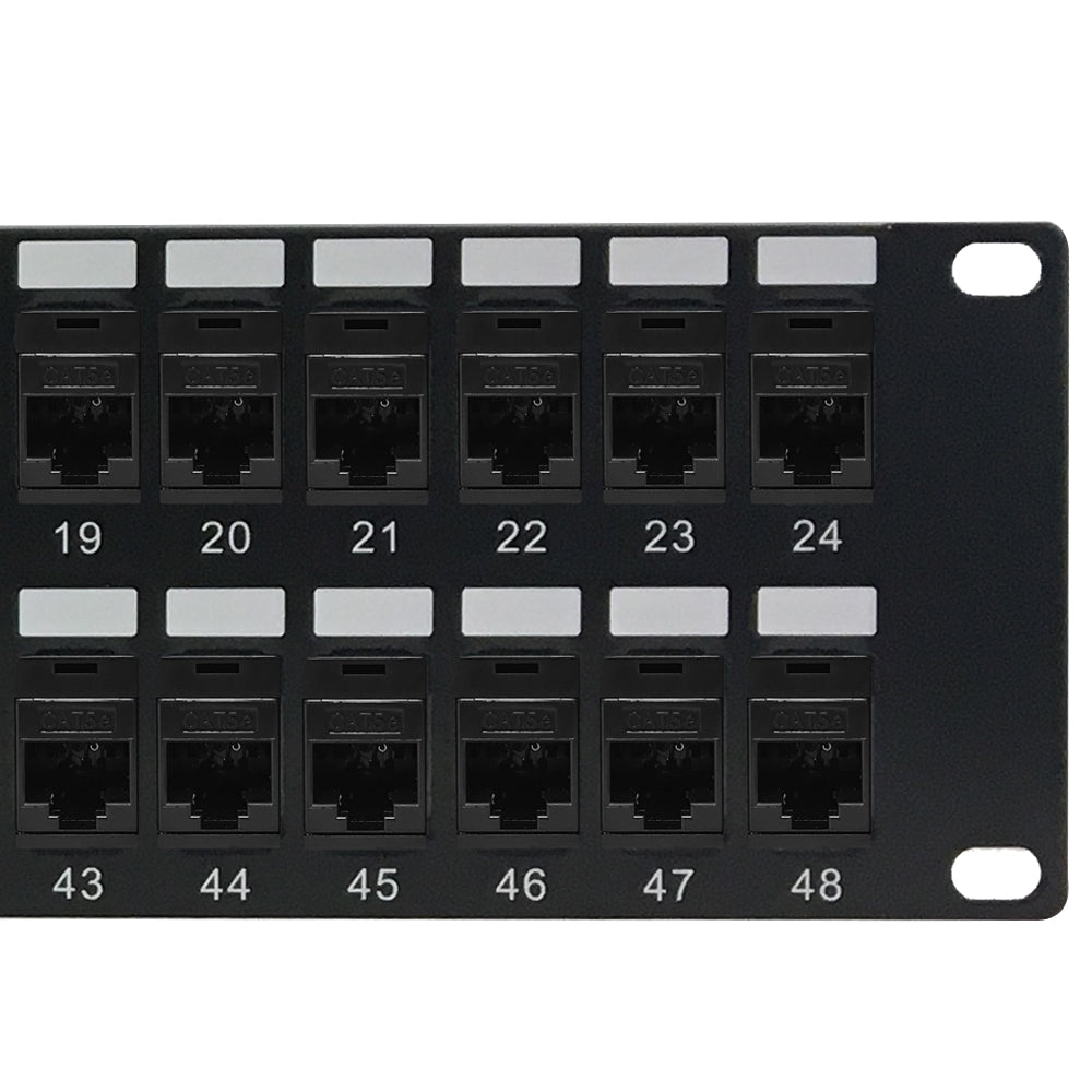 48-Port CAT5e Patch Panel, 19" Rackmount 2U - Pass-Through – Generic – CAT5E Patch Panels (photo 2)