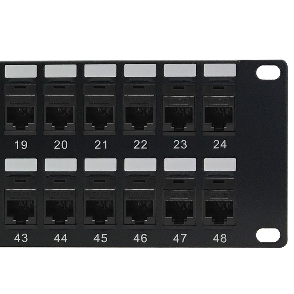48-Port CAT6 Patch Panel, 19" Rackmount 2U - Pass-Through – Generic – CAT6 Patch Panels (photo 2)