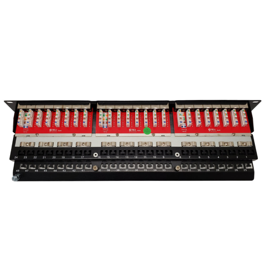 48-Port CAT6A Shielded Patch Panel, 19" Rackmount 1U – Generic – CAT6A Patch Panels (photo 3)