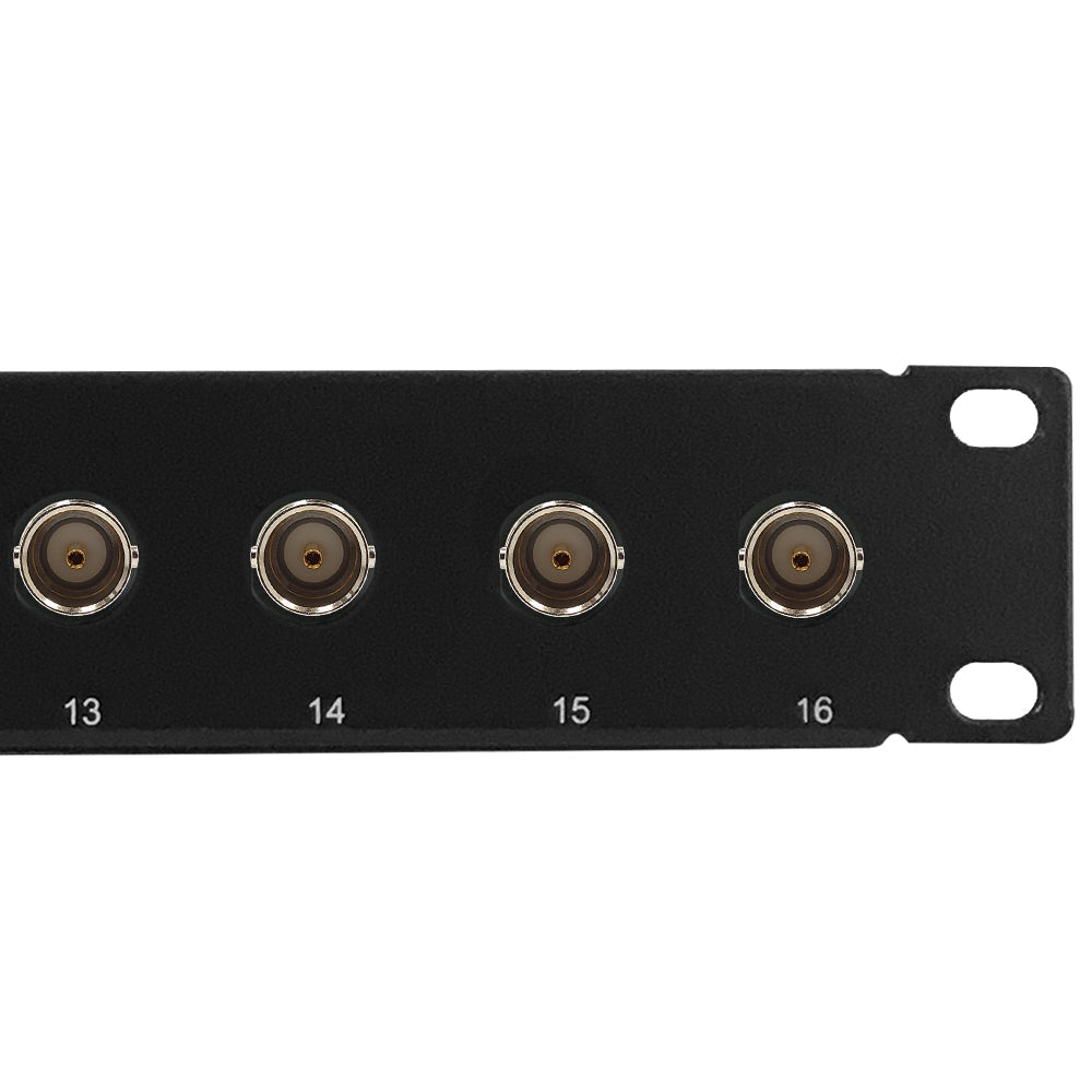 16-Port 75 Ohm BNC 12GHz HD-SDI patch panel, 19 inch rackmount 1U – Generic – Audio/Video Patch Panels (photo 2)
