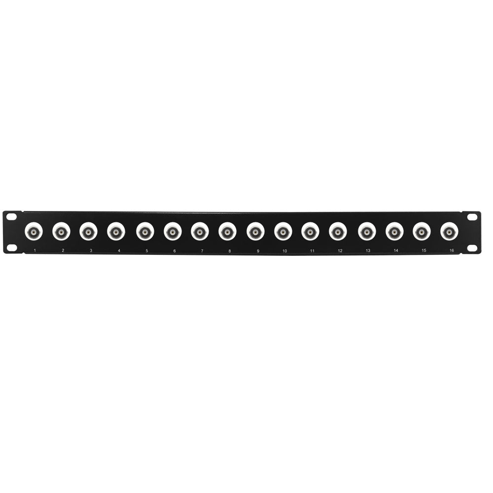 16-Port 50 Ohm BNC Patch Panel, 19 inch Rackmount 1U – Generic