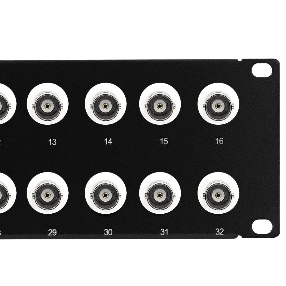 32-Port 50 Ohm BNC Patch Panel, 19 inch Rackmount 2U – Generic – Audio/Video Patch Panels (photo 2)