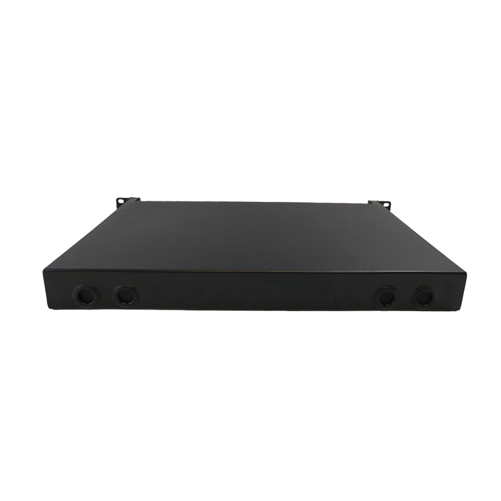 1U 19" Rackmount FDU with Slide Out (holds 2 panels) (Non-LGX) - Black – Generic – Non-LGX Fiber Optic Patch Panels & Enclosures (photo 2)
