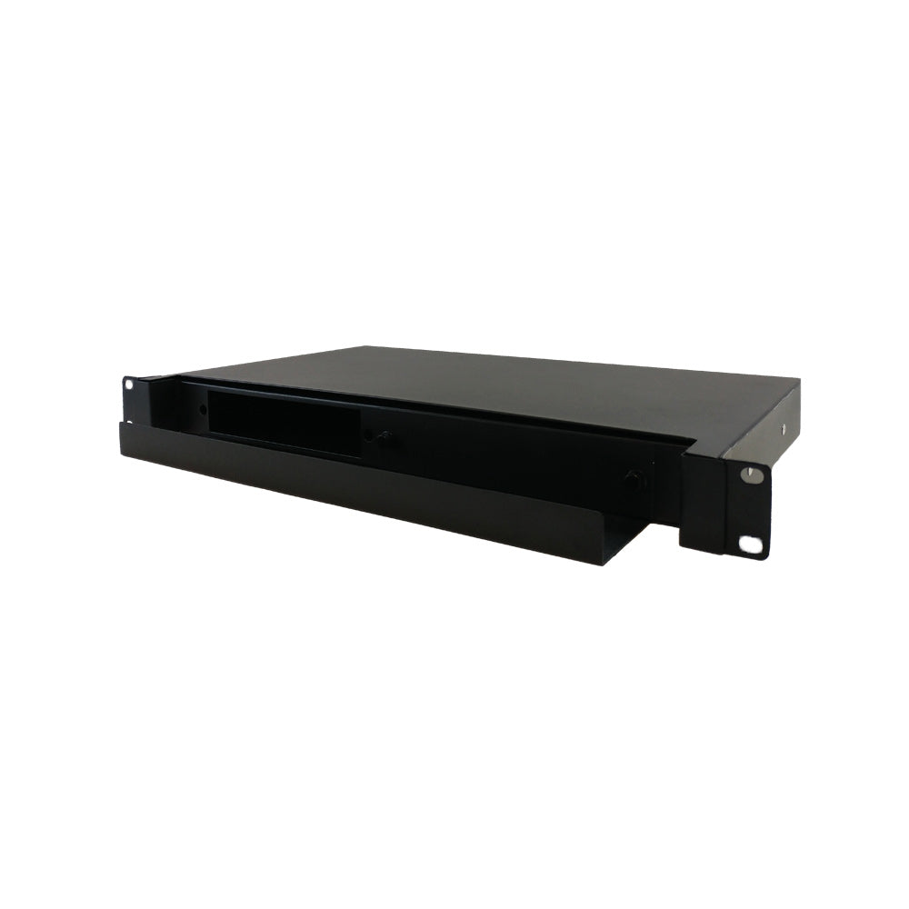 1U 19" Rackmount FDU with Slide Out (holds 2 panels) (Non-LGX) - Black – Generic