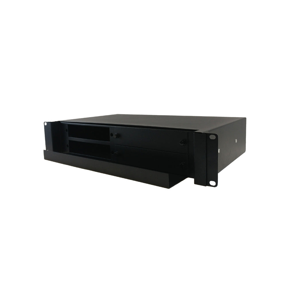 2U 19" Rackmount FDU with Slide Out (holds 4 panels) (Non-LGX) - Black – Generic
