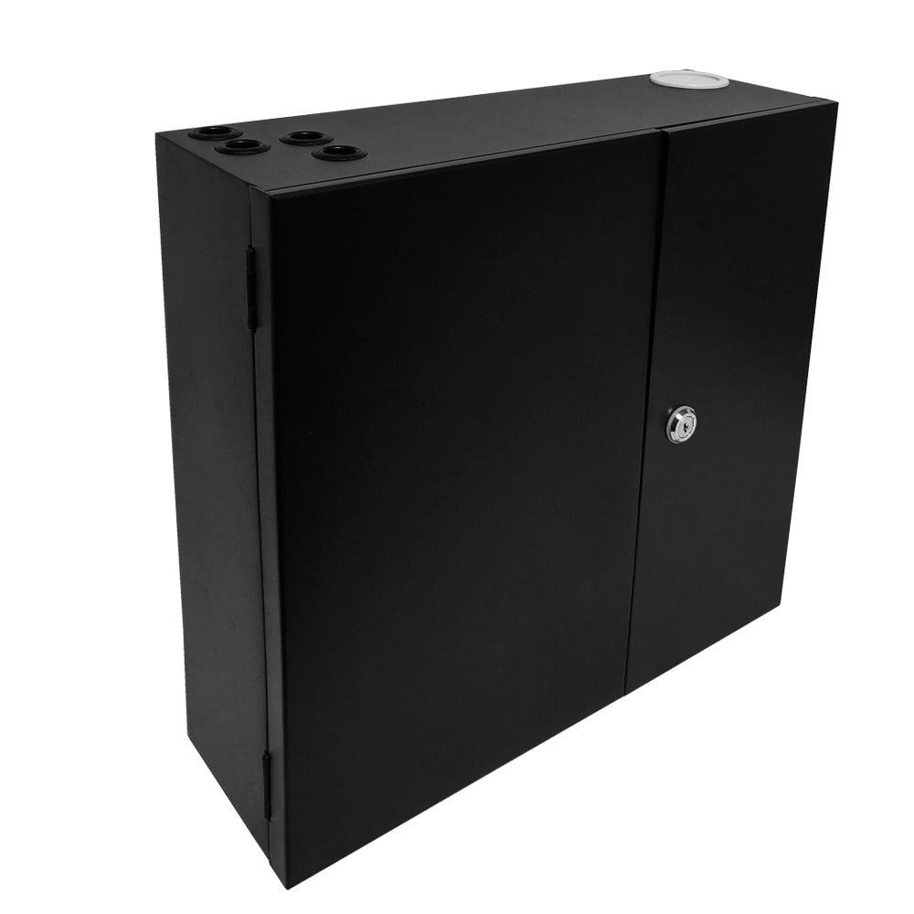 Indoor Wall Mounted Fiber Optic Distribution Box (48 Couplers Maximum) - Black – Generic – Fiber Optic Wall Boxes & Enclosures