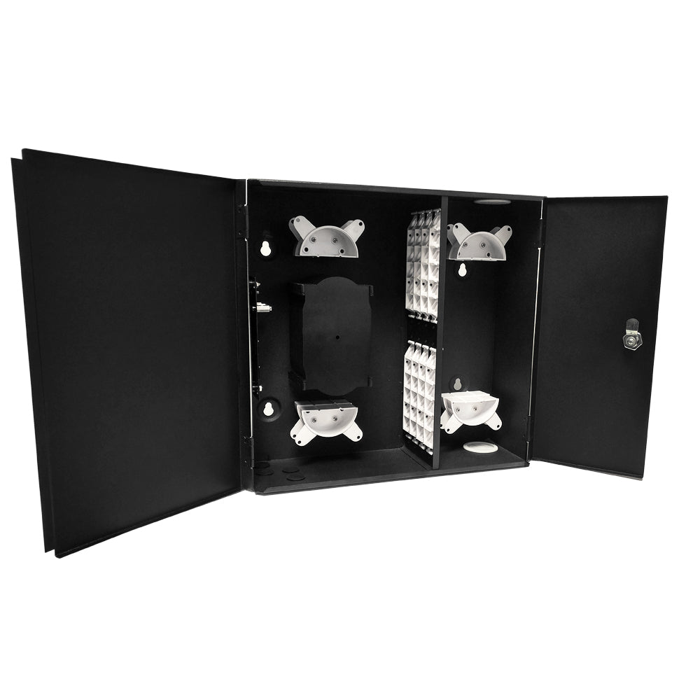 Indoor Wall Mounted Fiber Optic Distribution Box (48 Couplers Maximum) - Black – Generic – Fiber Optic Wall Boxes & Enclosures (photo 2)