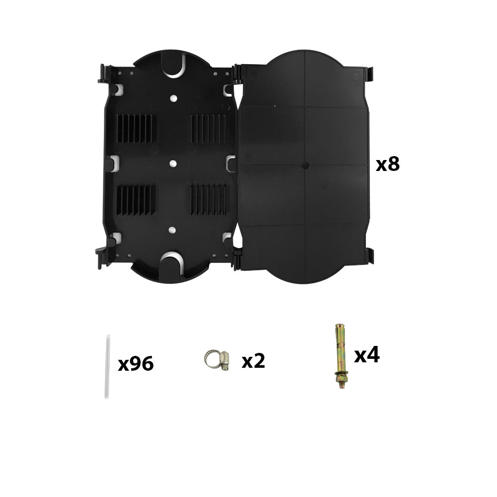Indoor Wall Mounted Fiber Optic Distribution Box (48 Couplers Maximum) - Black – Generic – Fiber Optic Wall Boxes & Enclosures (photo 3)