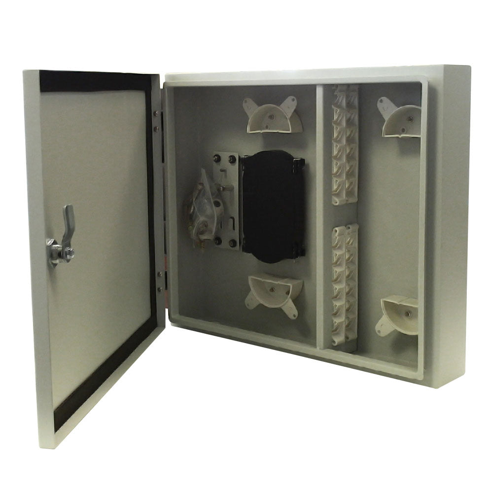 Outdoor Wall Mounted Fiber Optic Distribution Box - Grey – Generic – Fiber Optic Wall Boxes & Enclosures (photo 2)