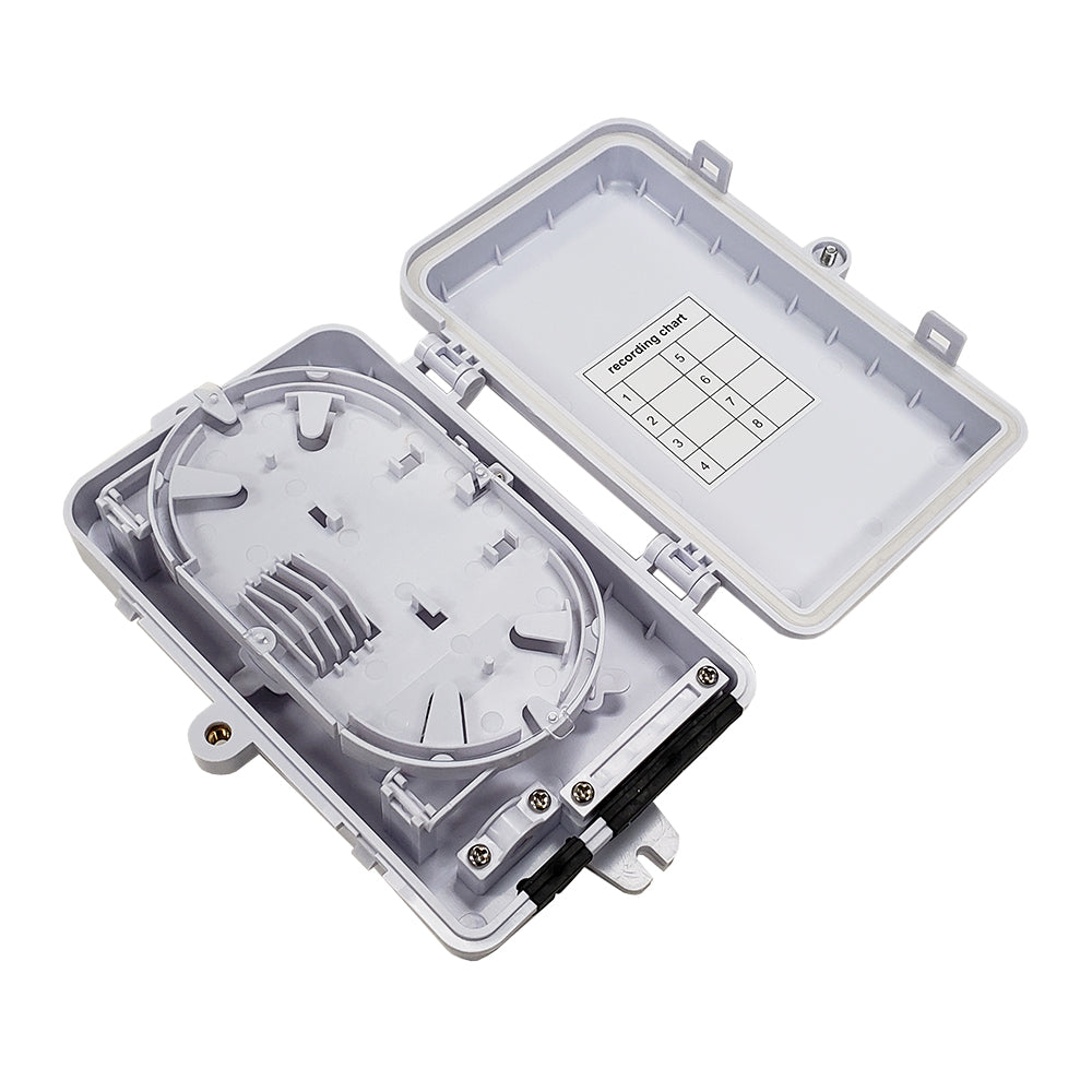 Indoor/Outdoor 4-Port Plastic Fiber Optic Wall Mount Terminal Box - White – Generic – Fiber Optic Wall Boxes & Enclosures (photo 2)