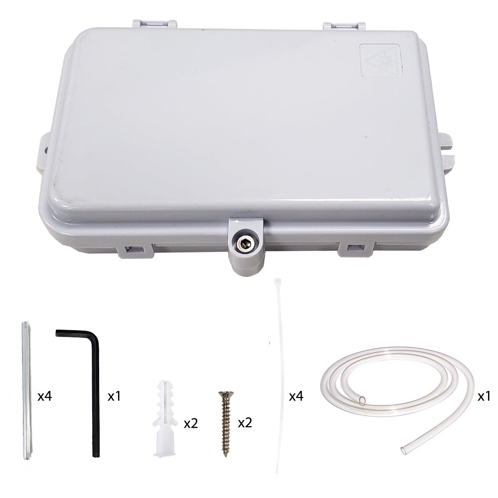 Indoor/Outdoor 4-Port Plastic Fiber Optic Wall Mount Terminal Box - White – Generic – Fiber Optic Wall Boxes & Enclosures (photo 4)