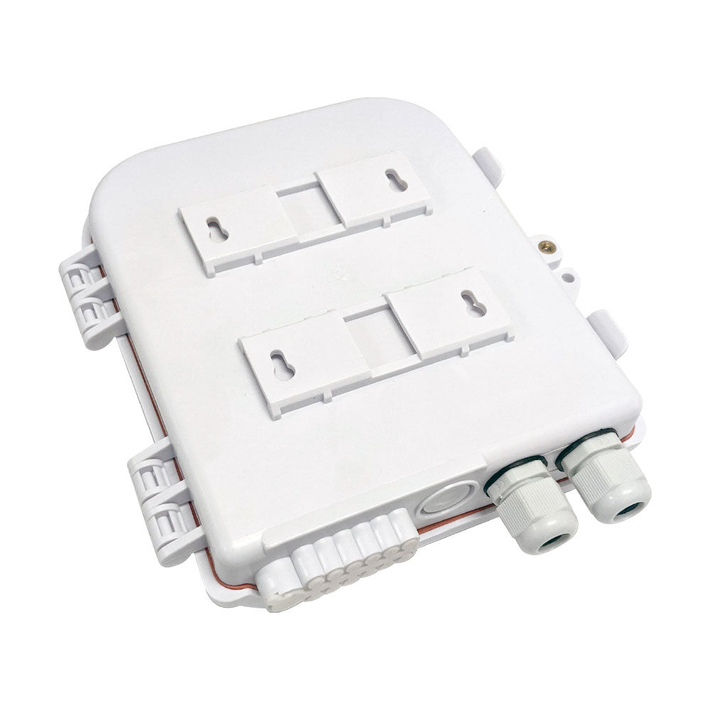 Indoor/Outdoor 12-port Plastic Fiber Terminal Box - White – Generic – Fiber Optic Wall Boxes & Enclosures (photo 5)