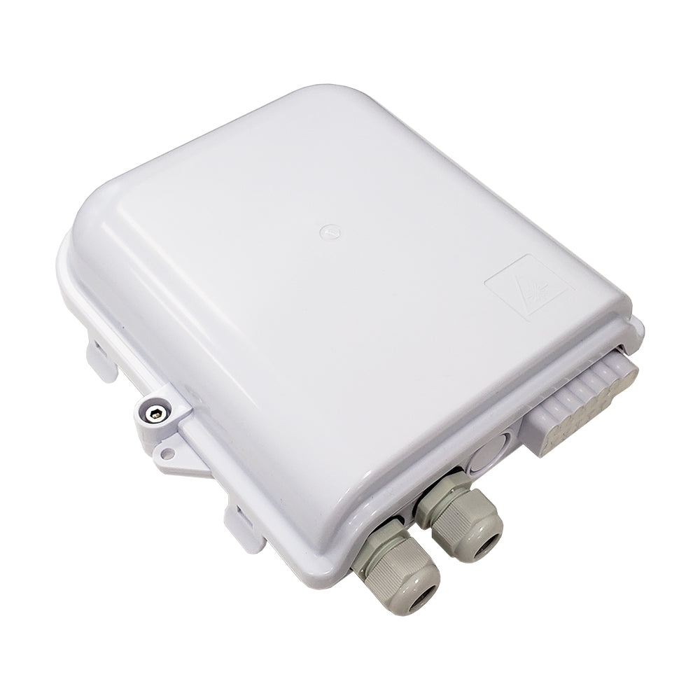 Indoor/Outdoor 12-port Plastic Fiber Terminal Box - White – Generic – Fiber Optic Wall Boxes & Enclosures