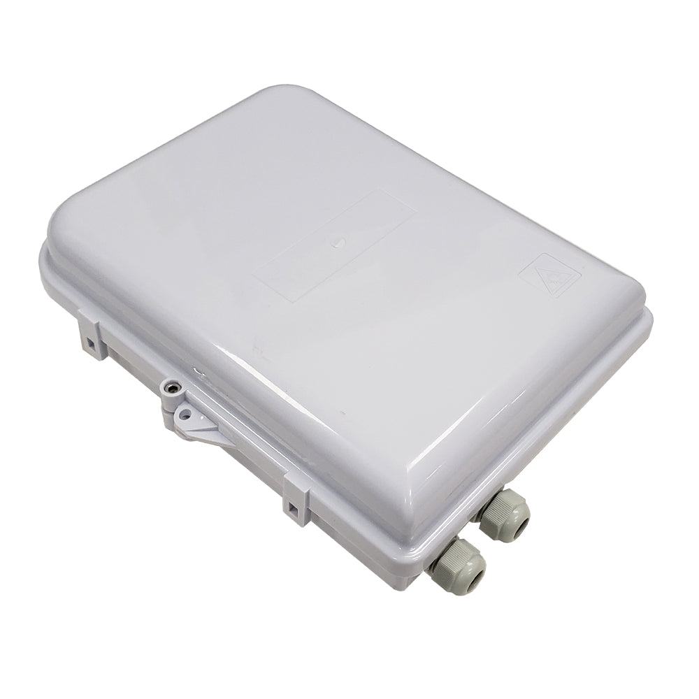 Indoor/Outdoor 16-Port Plastic Fiber Optic Wall Mount Terminal Box White – Generic