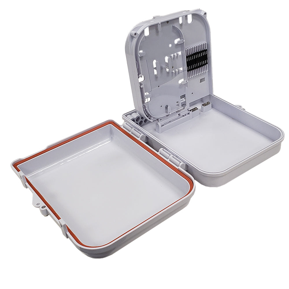 Indoor/Outdoor 16-Port Plastic Fiber Optic Wall Mount Terminal Box White – Generic – Fiber Optic Wall Boxes & Enclosures (photo 3)