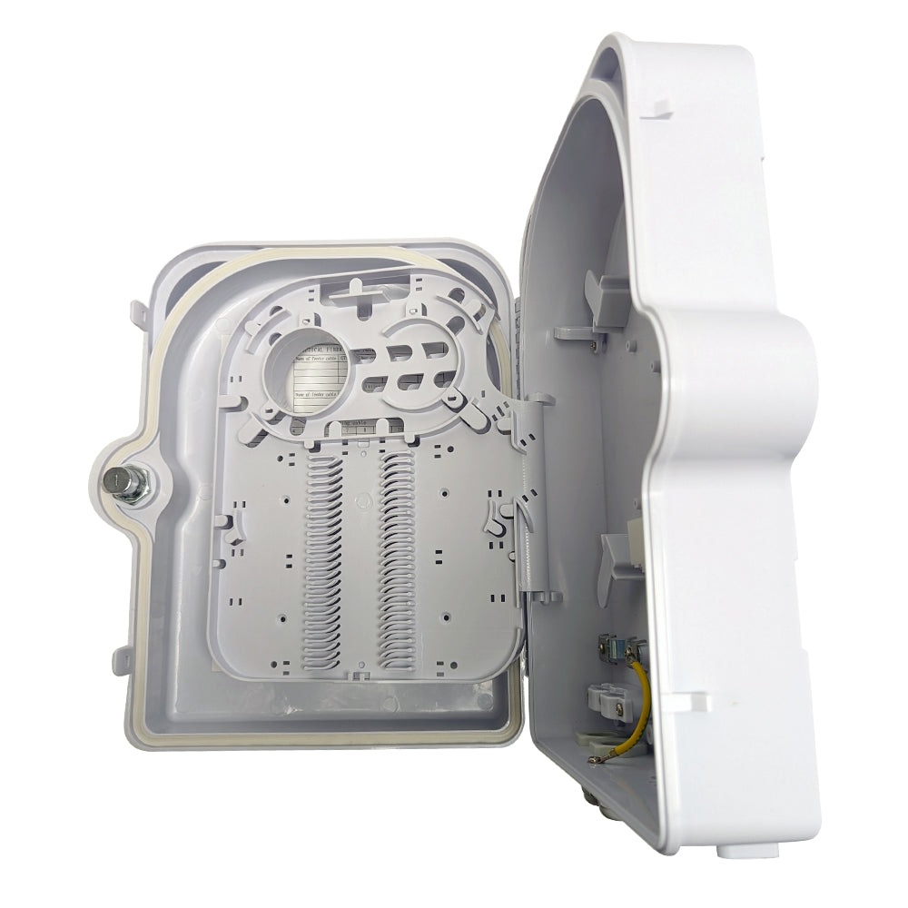 Indoor/Outdoor 24-port Plastic Fiber Terminal Box - White – Generic – Fiber Optic Wall Boxes & Enclosures (photo 4)