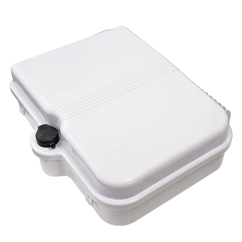 Indoor/Outdoor 24-port Plastic Fiber Terminal Box - White – Generic