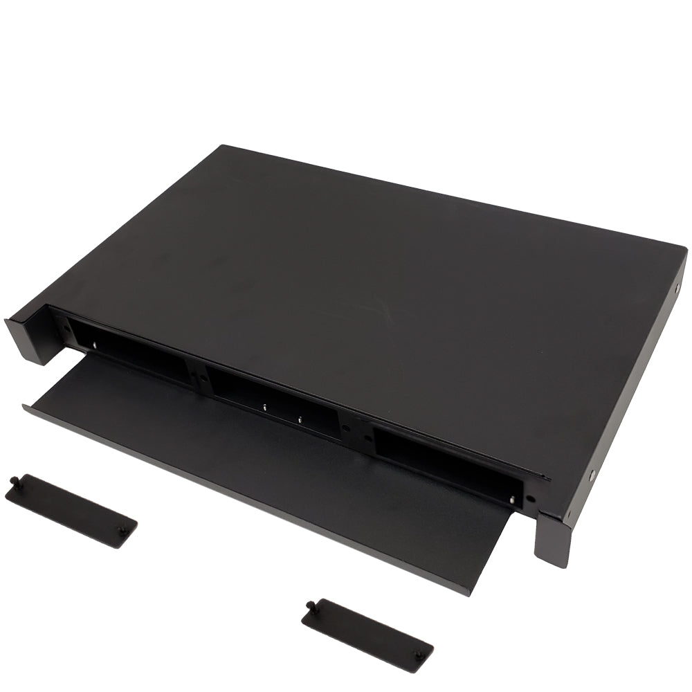 1U LGX Style Sliding Panel (holds 3 cassettes/panels) - Black – Generic – LGX Fiber Optic Patch Panels, Cassettes & Enclosures (photo 2)