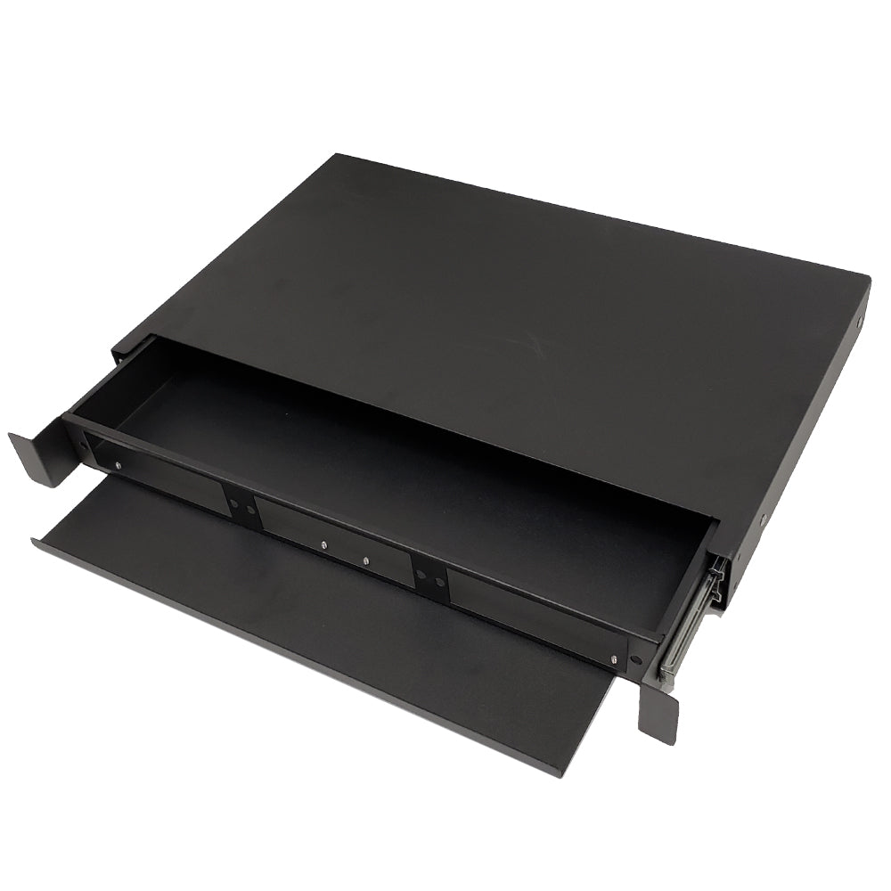 1U LGX Style Sliding Panel (holds 3 cassettes/panels) - Black – Generic – LGX Fiber Optic Patch Panels, Cassettes & Enclosures (photo 3)