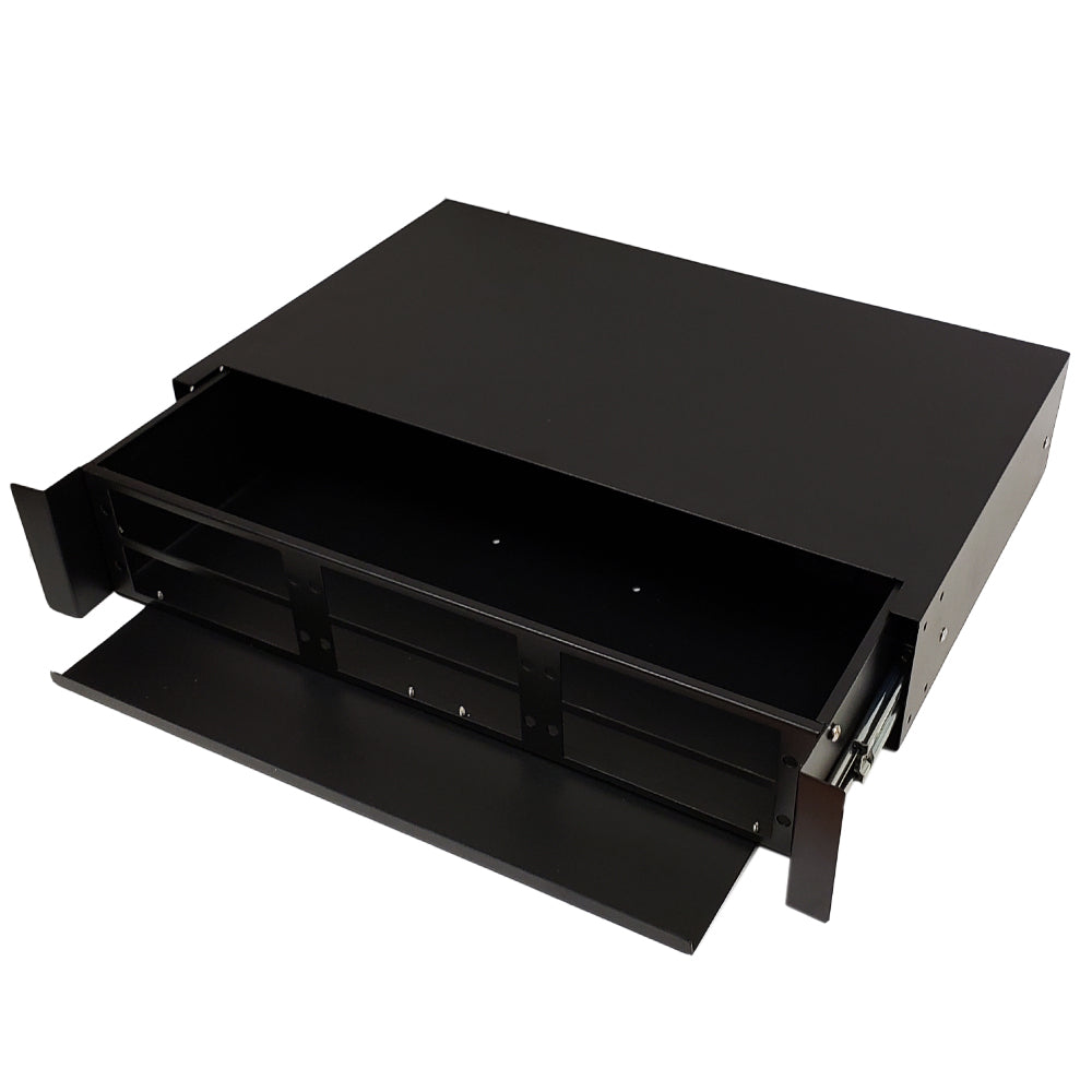 2U LGX Style Sliding Panel (holds 6 cassettes/panels) - Black – Generic – LGX Fiber Optic Patch Panels, Cassettes & Enclosures (photo 3)
