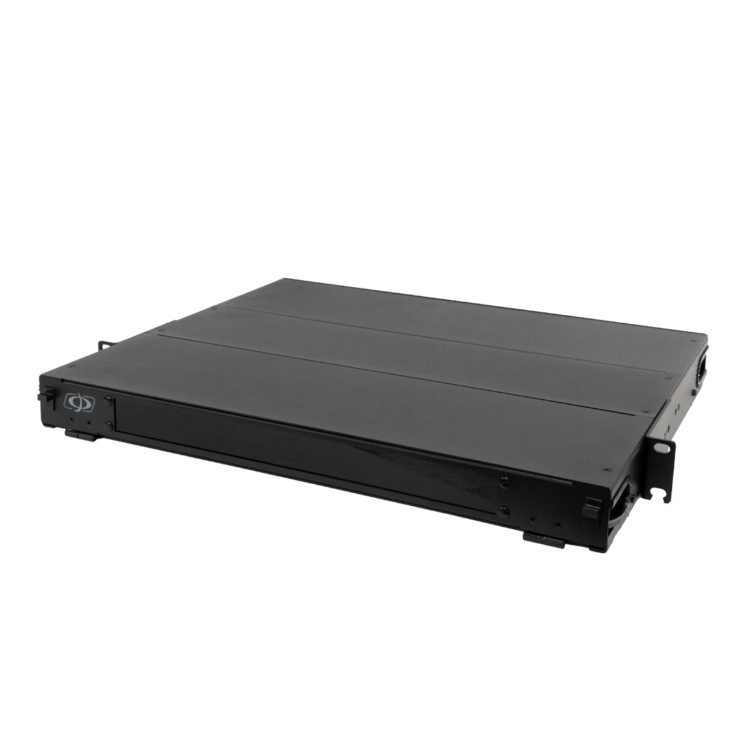 1U Premium LGX Style Sliding Panel (holds 3 cassettes) - Black – Generic – LGX Fiber Optic Patch Panels, Cassettes & Enclosures